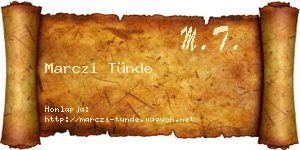 Marczi Tünde névjegykártya